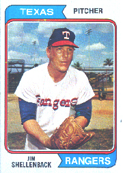 1974 Topps Baseball Cards      657     Jim Shellenback